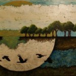 L'envol du solstice - Techniques mixtes sur toile - 92 x 152 cm